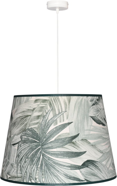 Lampa wisząca Abażur Liście Zielone PRIMAVERA - stożek B 40