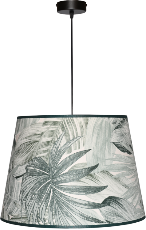 Lampa wisząca Abażur Liście Zielone PRIMAVERA - stożek B 44