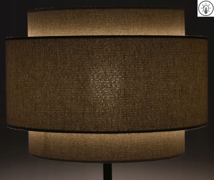 Abażur stare złoto PRATO - tort 45 - zapalony 2