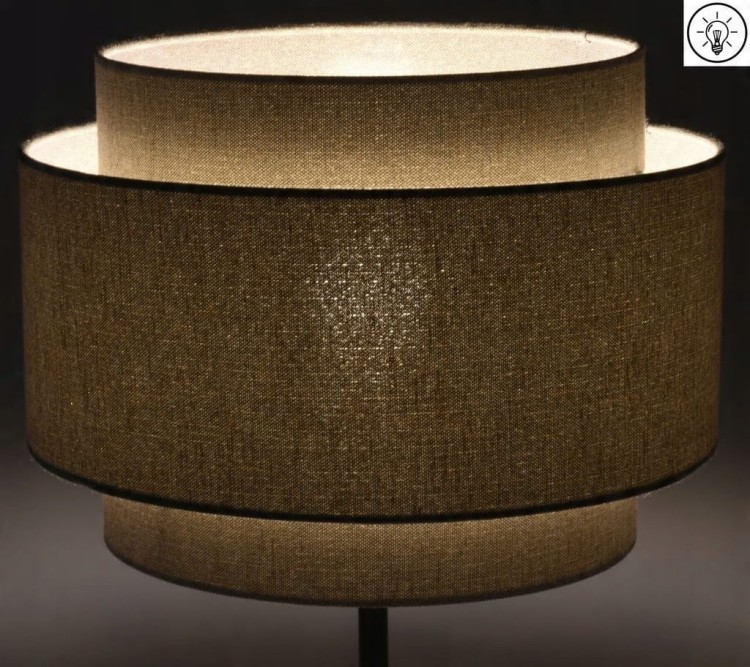 Abażur stare złoto PRATO - tort 45 - zapalony 1