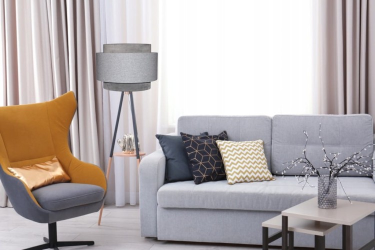 Abażur szary AVOLA - tort 35 - aranżacja 1