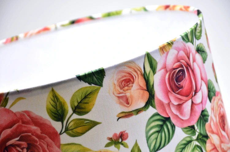 Abażur Róże Kolorowe PRIMAVERA - walec 25