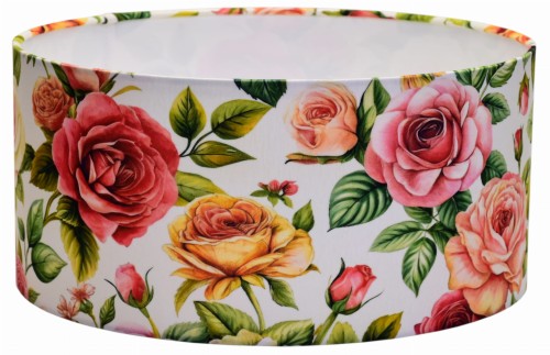 Abażur Róże Kolorowe PRIMAVERA - walec 40