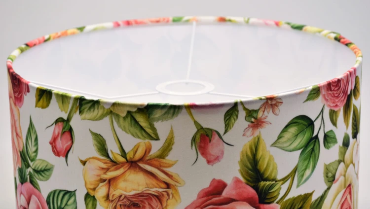 Abażur Róże Kolorowe PRIMAVERA - walec 45