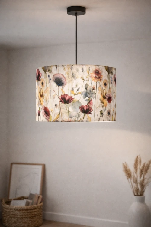 Abażur Łąka Kwietna PRIMAVERA - walec 45