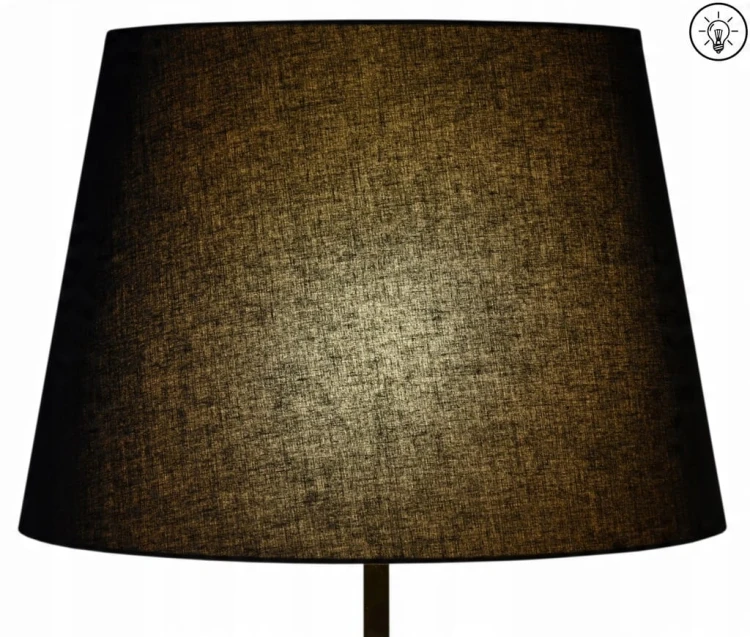 Abażur czarny + złoty MIRANO - stożek B 50 do lampy stojącej / wiszącej