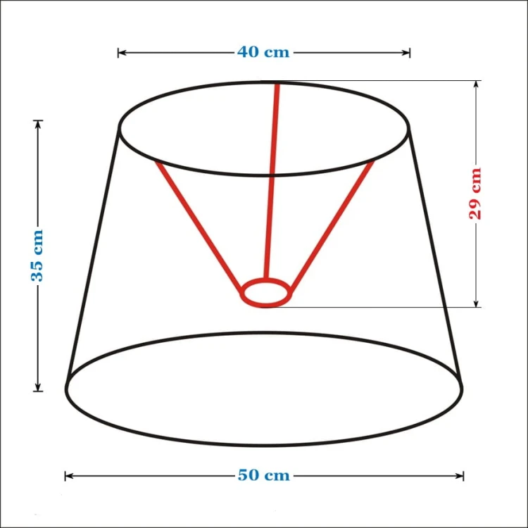 Abażur czarny + złoty MIRANO - stożek B 50 do lampy stojącej / wiszącej