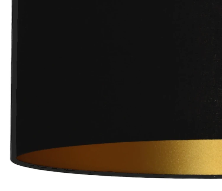 Abażur czarny + złoty MIRANO - stożek B 50 do lampy stojącej / wiszącej
