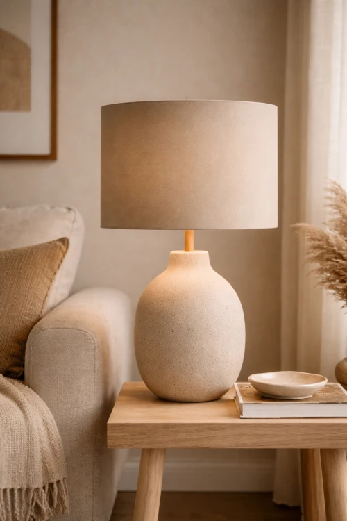 Abażur WELUR "Magic Velvet" Beżowy PIANO - walec 25