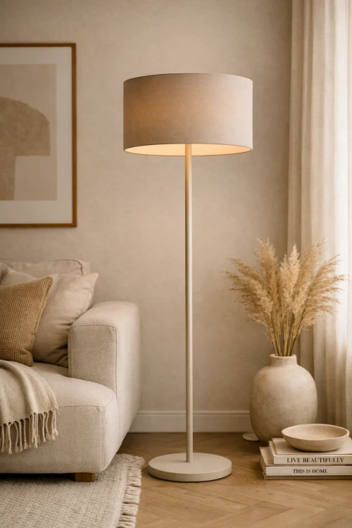 Abażur WELUR "Magic Velvet" Beżowy PIANO - walec 25