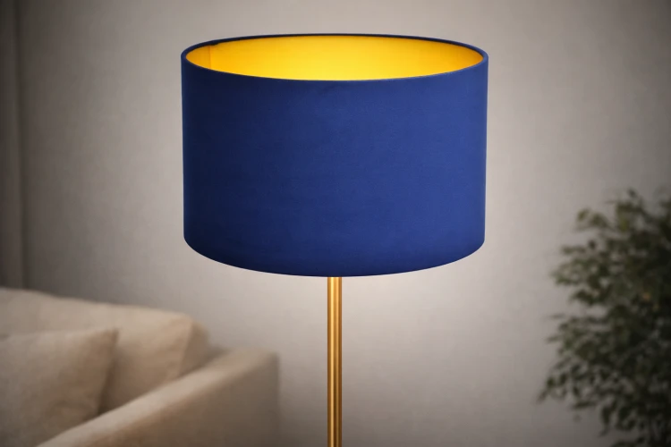 Abażur WELUR "Magic Velvet" Granatowy PIANO - walec 50