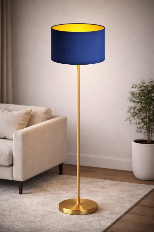 Abażur WELUR "Magic Velvet" Granatowy PIANO - walec 50