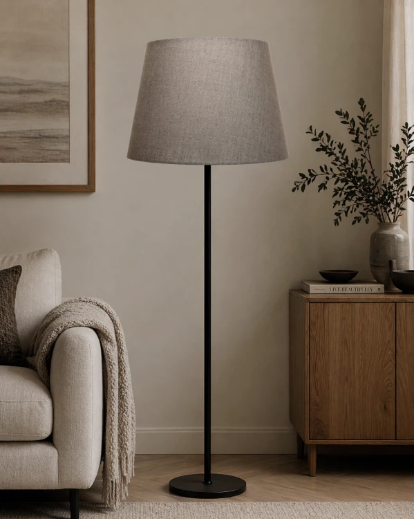 Abażur LEN 100% Beżowy FELINO - stożek B 30