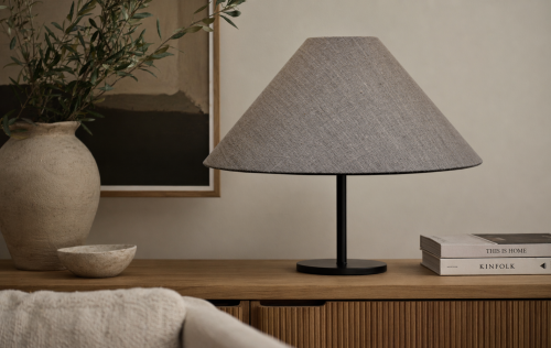 Abażur LEN 100% Beżowy FELINO - stożek płaski A 45/10