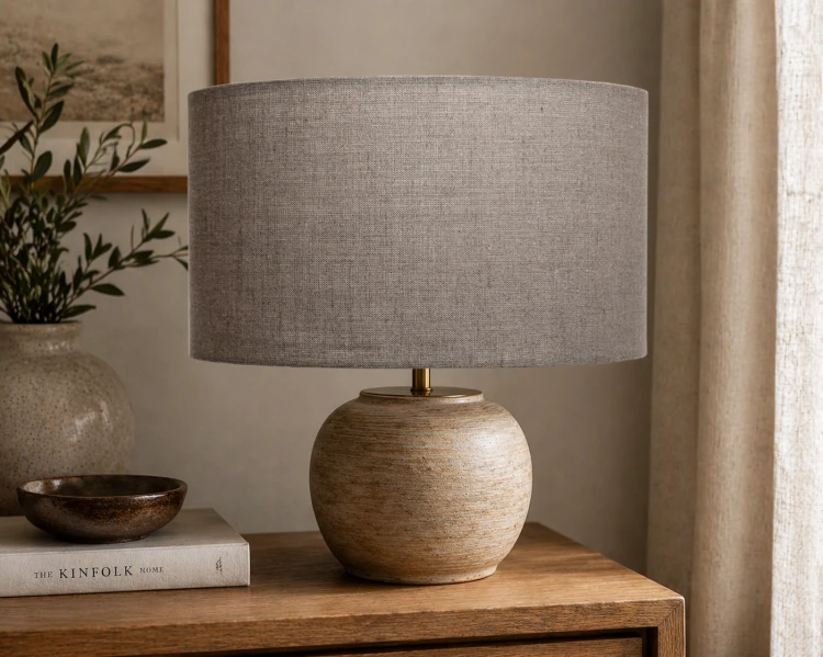 Abażur LEN 100% Beżowy FELINO - walec 40