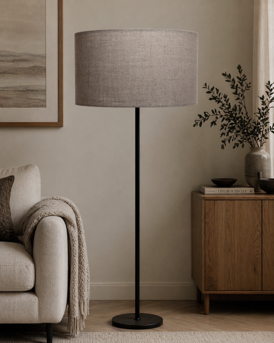 Abażur LEN 100% Beżowy FELINO - walec 35