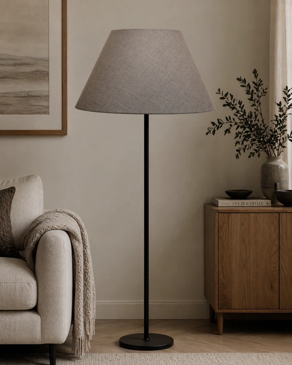 Abażur LEN 100% Beżowy FELINO - stożek A 45