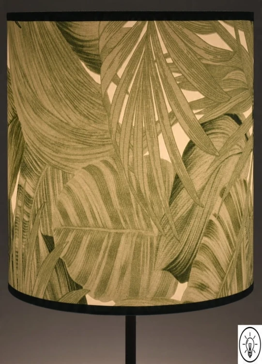 Abażur Liście Zielone PRIMAVERA - walec 13