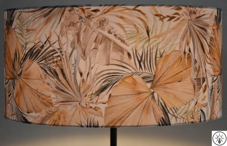 Abażur Liście Boho PRIMAVERA - walec 50