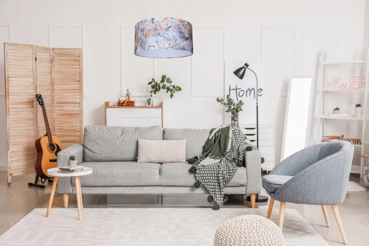 Abażur Liście Boho PRIMAVERA - walec 45