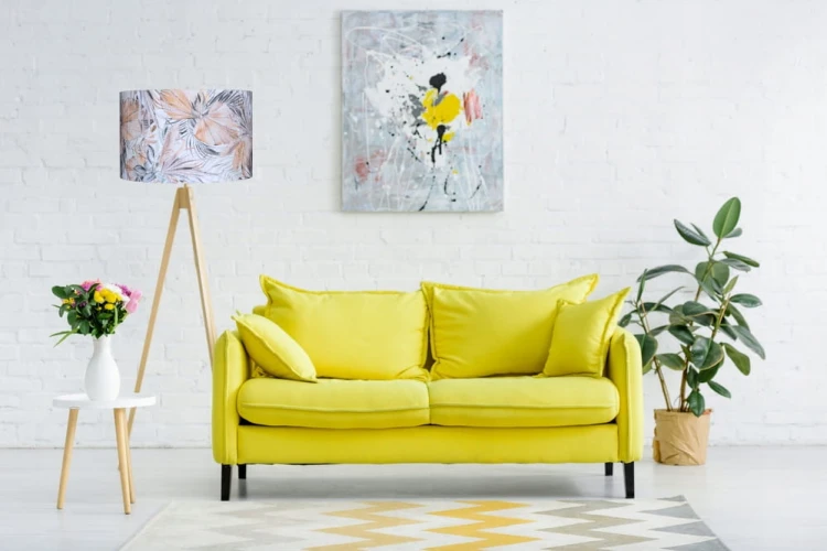 Abażur Liście Boho PRIMAVERA - walec 35