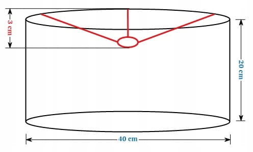 Abażur Liście Egzotyczne PRIMAVERA - walec 40