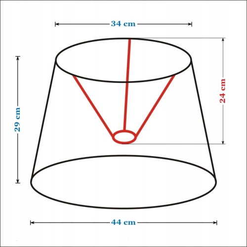 Abażur Kwiaty Orientu PANCA - stożek B 44