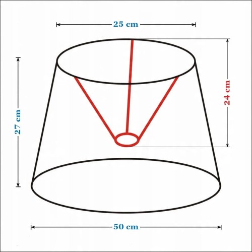 Abażur beżowy MIRANO - stożek A 50