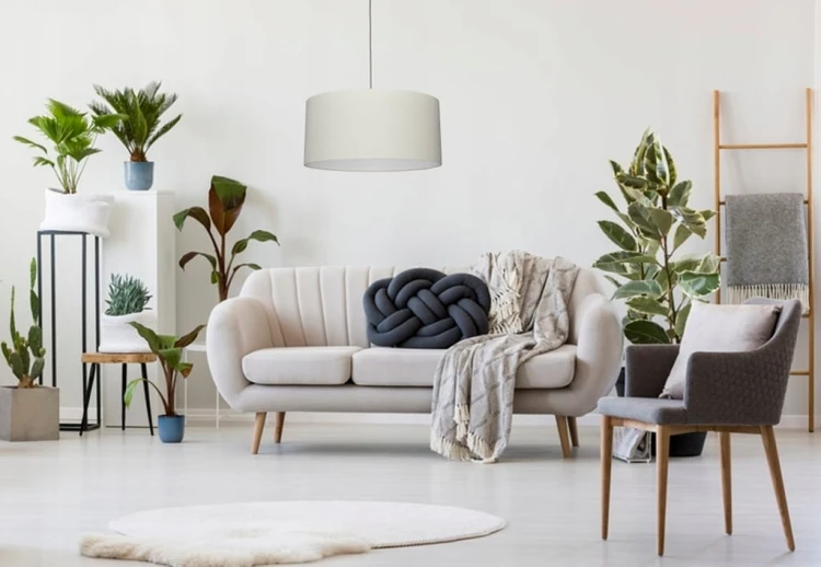 Abażur kremowy MIRANO - walec 45