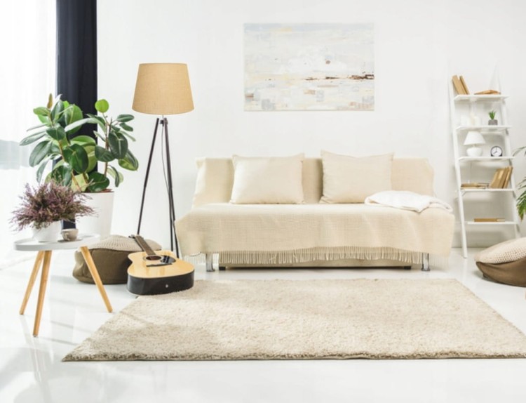 Abażur beżowy Juta ROCCA - stożek B 44 - aranżacja 1