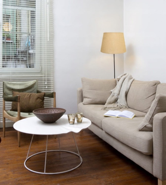 Abażur beżowy Juta ROCCA - stożek B 44 - aranżacja 2