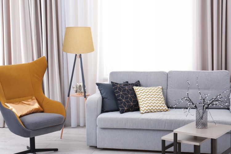 Abażur beżowy Juta ROCCA - stożek B 44 - aranżacja 4