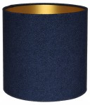 Abażur granatowy + złoty AREZZO - walec 15