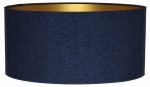 Abażur granatowy + złoty AREZZO - walec 50