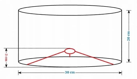 Abażur pudrowy róż AREZZO - walec 30