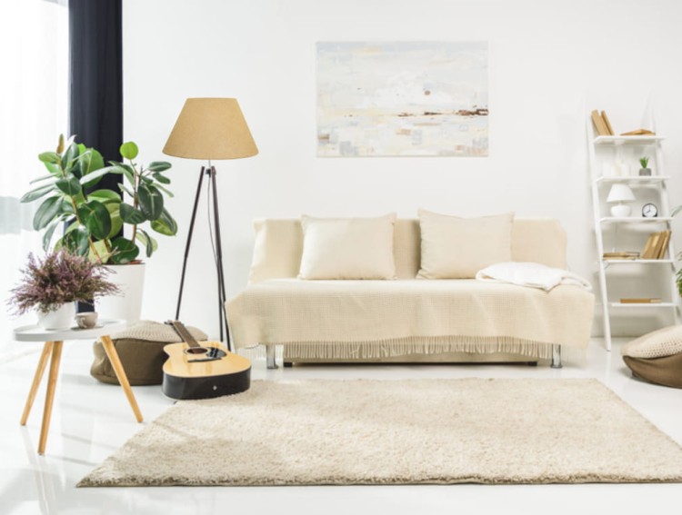 Abażur beżowy Juta ROCCA - stożek A 40 - aranżacja 1