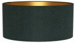 Abażur zielony sosnowy + złoty AVOLA - walec 50