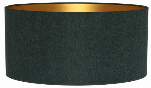 Abażur zielony sosnowy + złoty AVOLA - walec 50