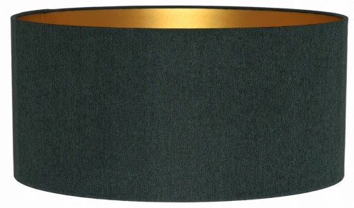 Abażur zielony sosnowy + złoty AVOLA - walec 40