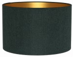 Abażur zielony sosnowy + złoty AVOLA - walec 30