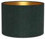 Abażur zielony sosnowy + złoty AVOLA - walec 20