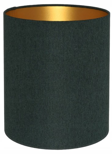 Abażur zielony sosnowy + złoty AVOLA - walec 13