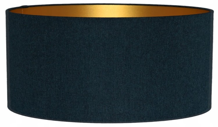 Abażur ciemny turkusowy + złoty AVOLA - walec 50