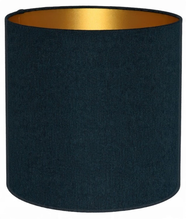 Abażur ciemny turkusowy + złoty AVOLA - walec 15