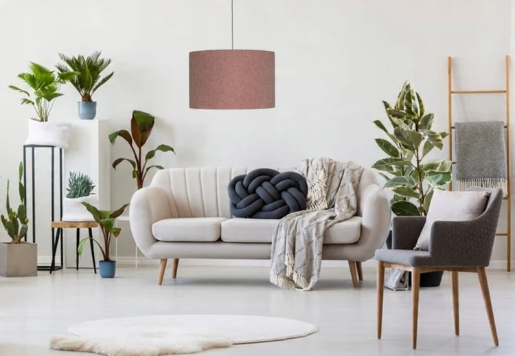 Abażur brudny róż AVOLA - walec 50