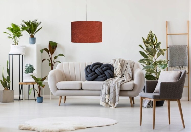 Abażur terakota Boucle VENOSA - walec 15