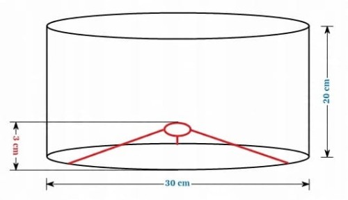 Abażur terakota Boucle VENOSA - walec 30