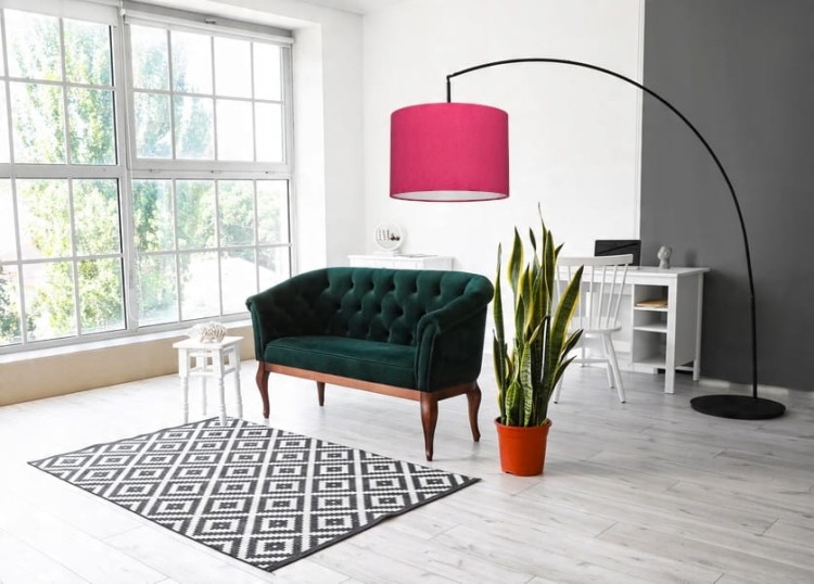 Abażur różowy MATERA - walec 45