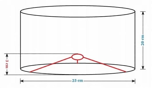 Abażur różowy MATERA - walec 25