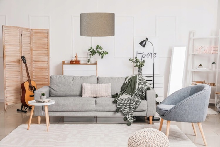 Abażur beżowy Boucle VENOSA - walec 50